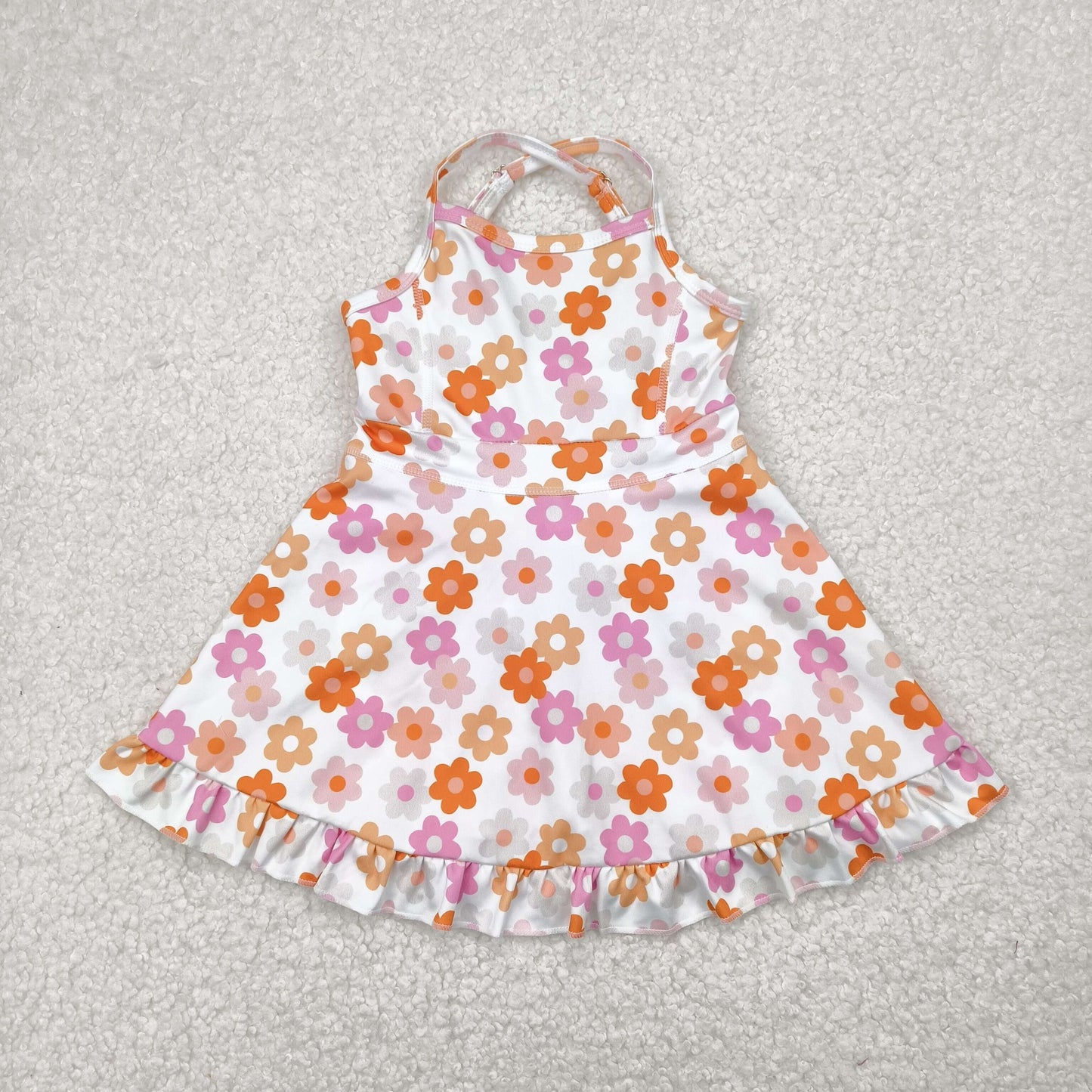 Sibling Baby Girls Straps Sports Wear Yoga Athletic Knee Length Dresses