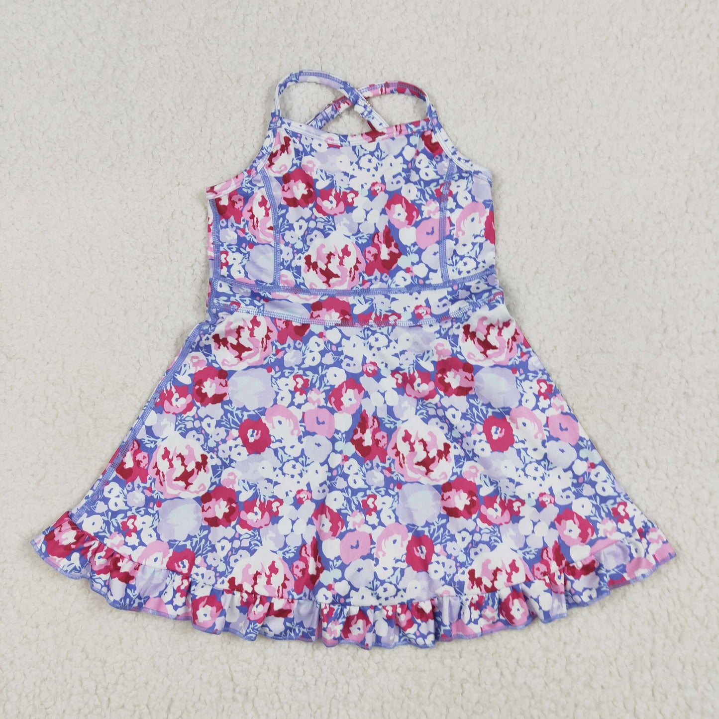 Sibling Baby Girls Straps Sports Wear Yoga Athletic Knee Length Dresses