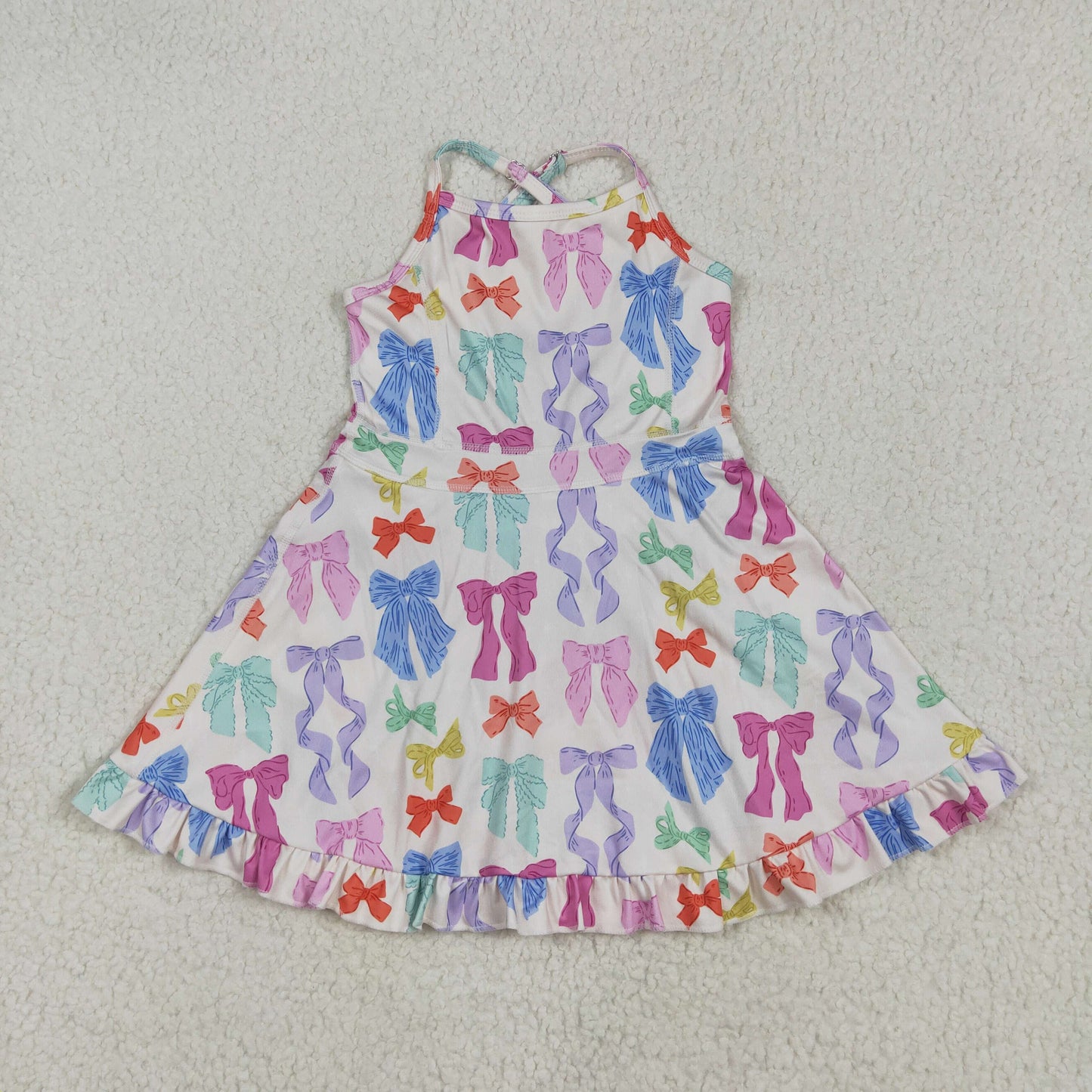 Sibling Baby Girls Straps Sports Wear Yoga Athletic Knee Length Dresses