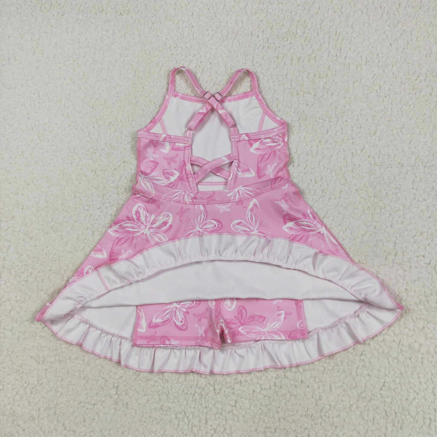 Sibling Baby Girls Straps Sports Wear Yoga Athletic Knee Length Dresses