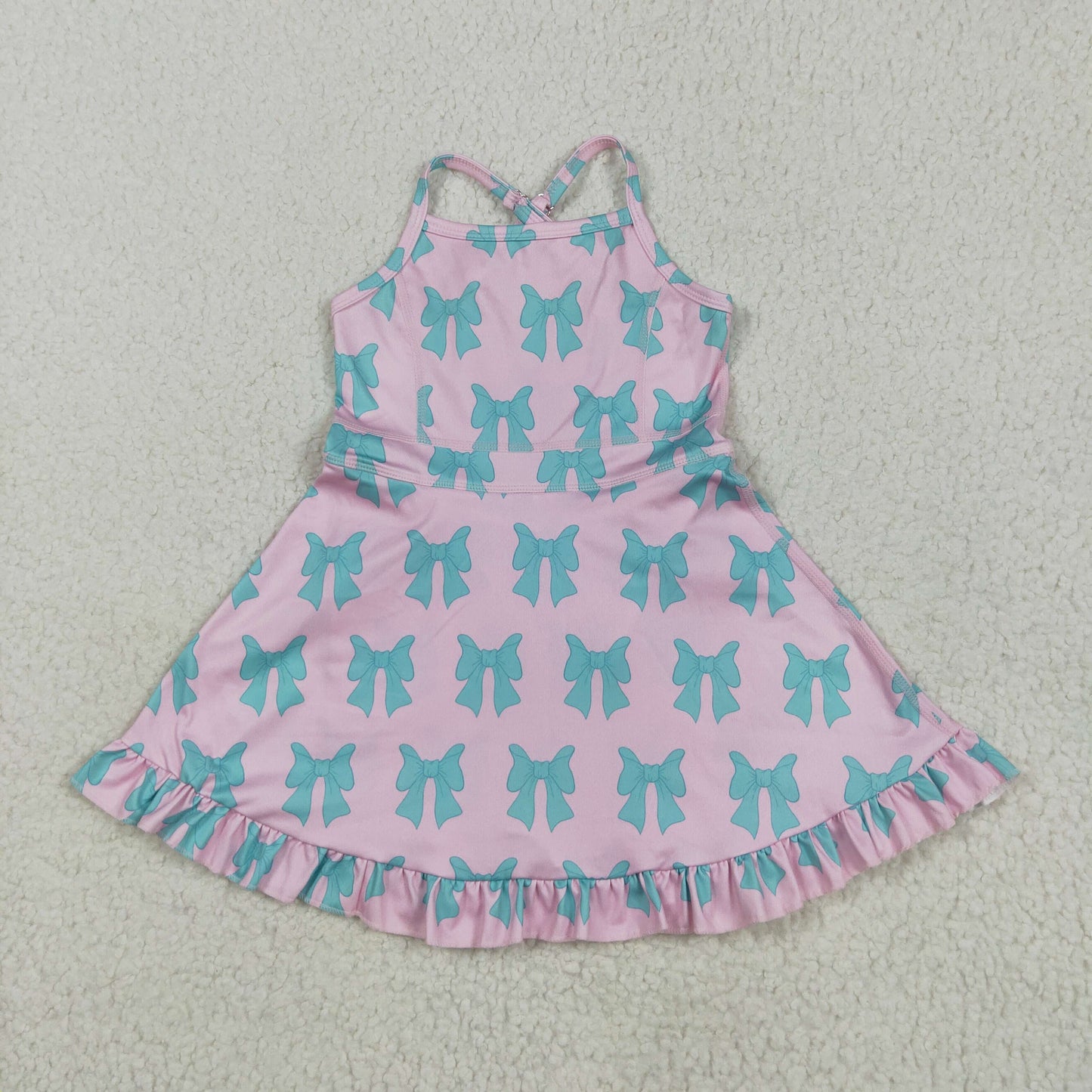 Sibling Baby Girls Straps Sports Wear Yoga Athletic Knee Length Dresses