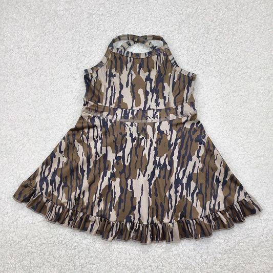 GSD2314 toddler girl clothes bottomland camouflage athletic summer yoga dresses