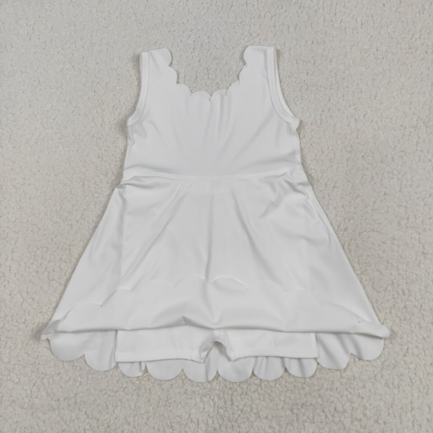 Sibling Baby Girls Sleeveless Activity Wear Yoga Ruffle Knee Length Dresses