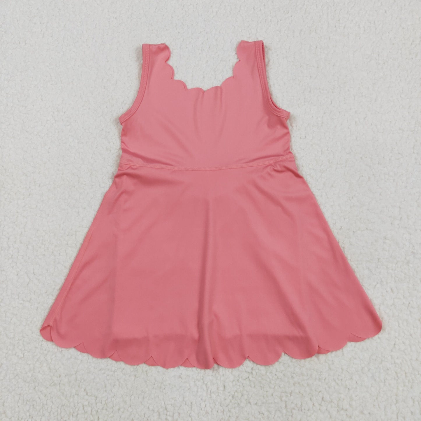 Sibling Baby Girls Sleeveless Activity Wear Yoga Ruffle Knee Length Dresses