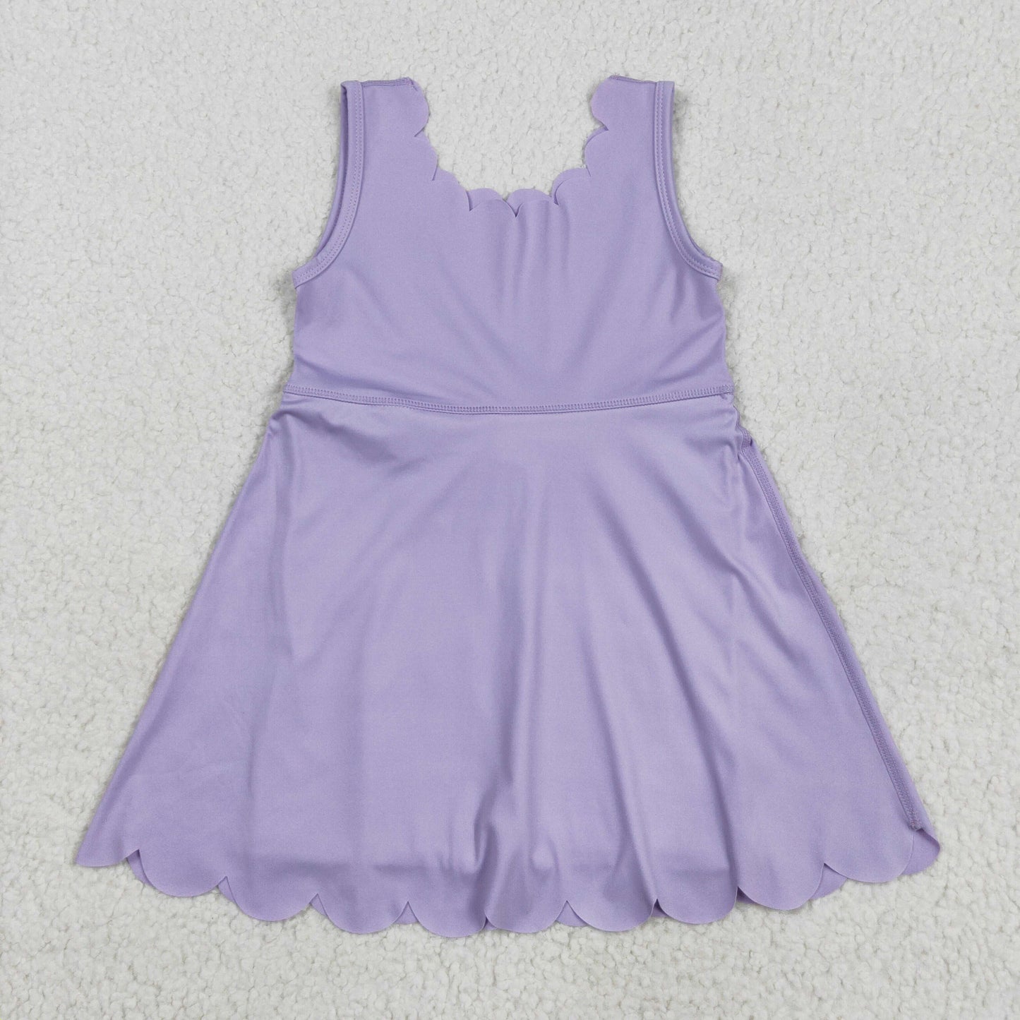 Sibling Baby Girls Sleeveless Activity Wear Yoga Ruffle Knee Length Dresses