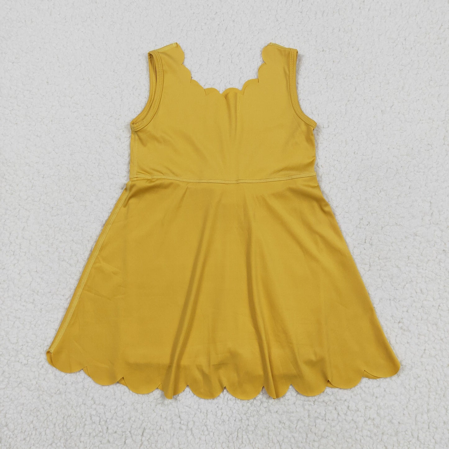 Sibling Baby Girls Sleeveless Activity Wear Yoga Ruffle Knee Length Dresses