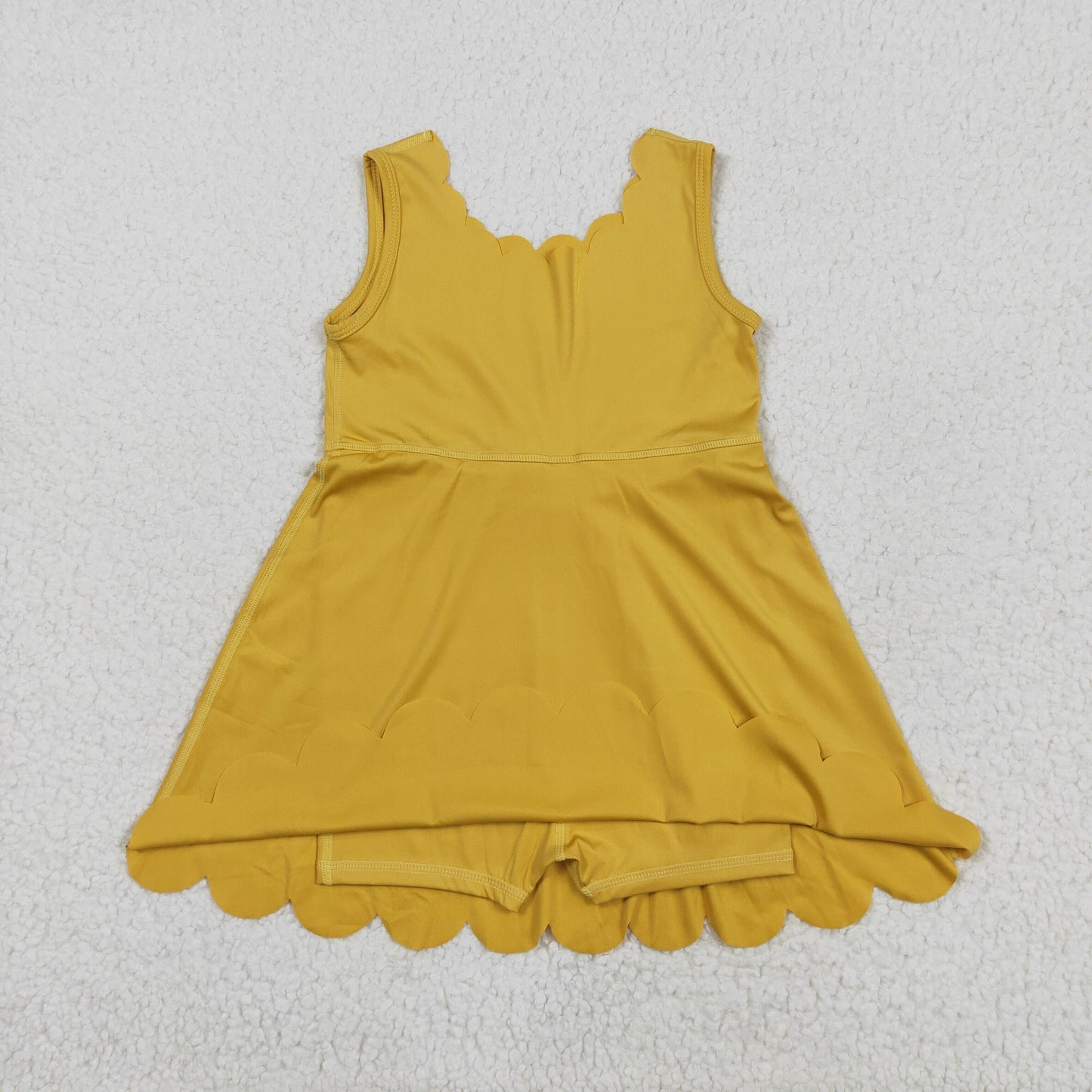 Sibling Baby Girls Sleeveless Activity Wear Yoga Ruffle Knee Length Dresses