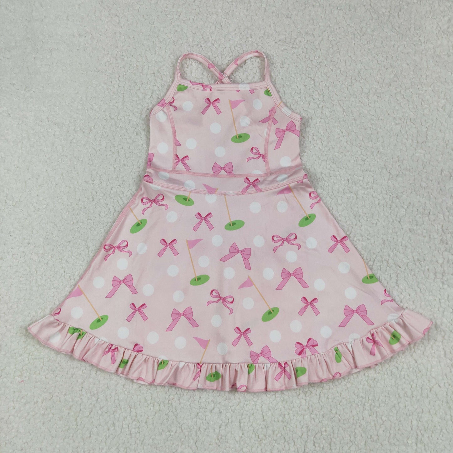 Sibling Baby Girls Straps Sports Wear Yoga Athletic Knee Length Dresses