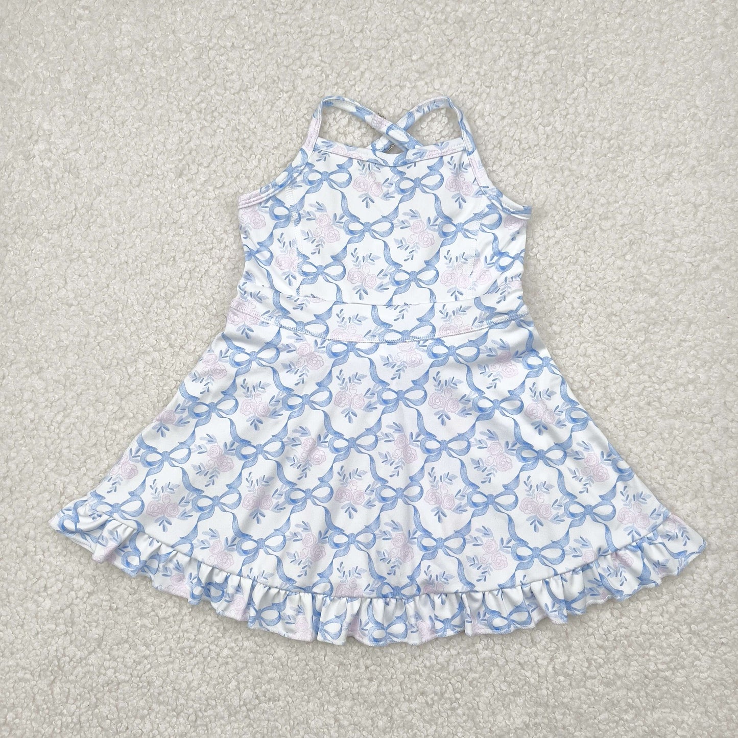 Sibling Baby Girls Straps Sports Wear Yoga Athletic Knee Length Dresses