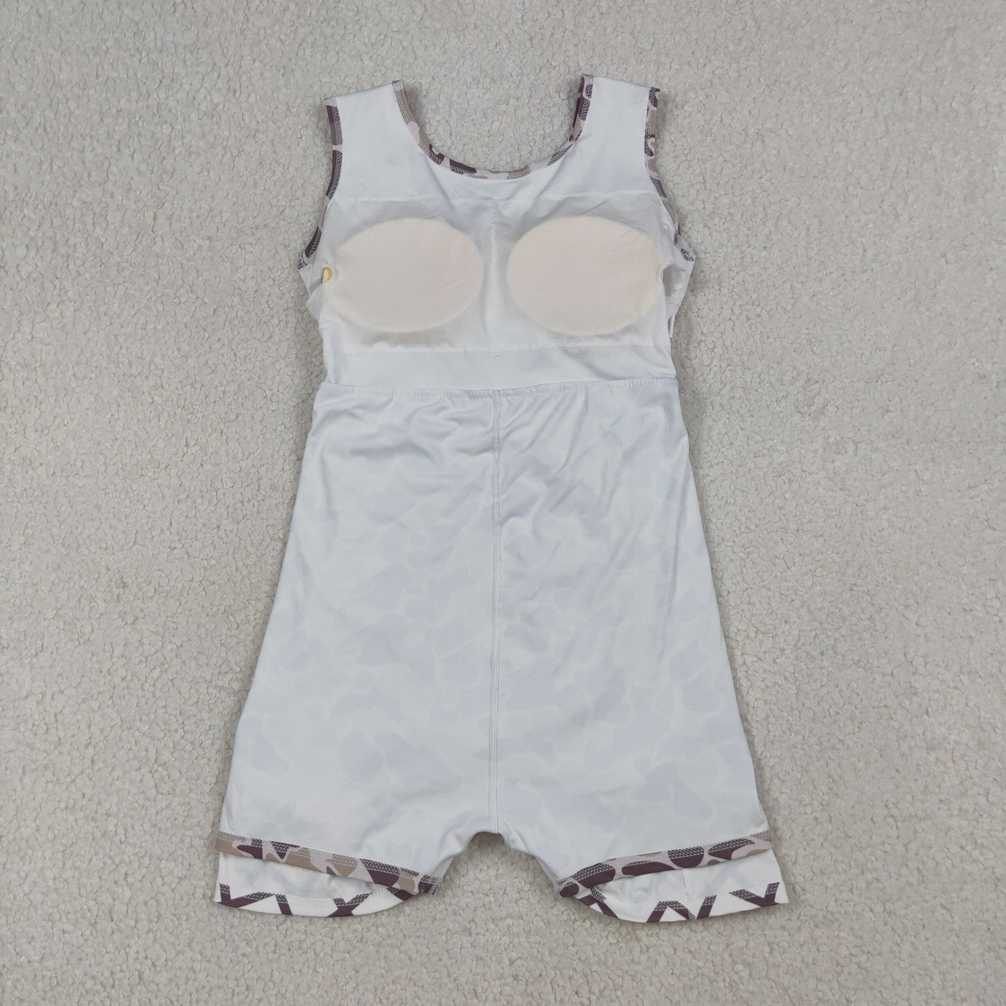 GSD2819 Baby Girls Sleeveless Grey Camo Drip Yoga Active Shorts Knee Length Dresses
