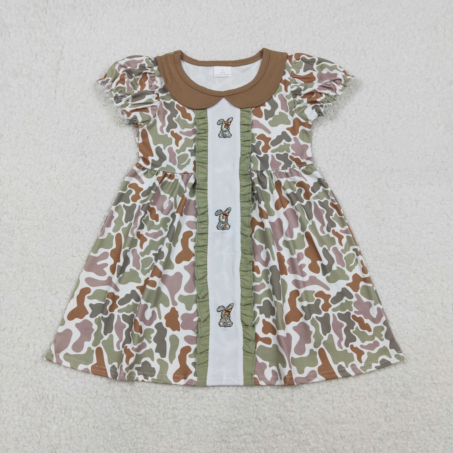 Sibling Baby Boys Girls Embroidery Camo Rabbits Shorts Pants Easter Clothes Sets Rompers