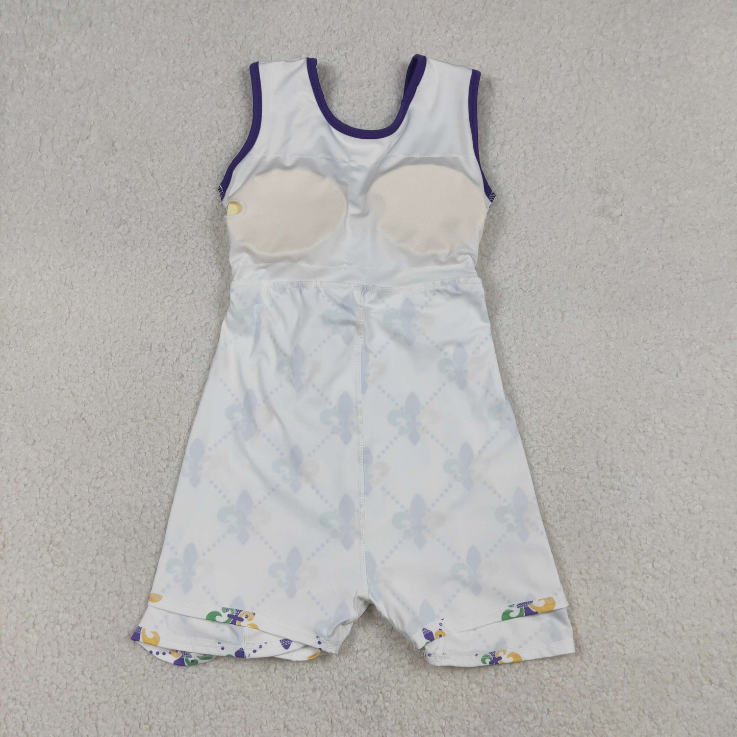 GSD2944 Baby Girls Anchors Checked Mardigras Yoga Active Shorts Knee Length Dresses