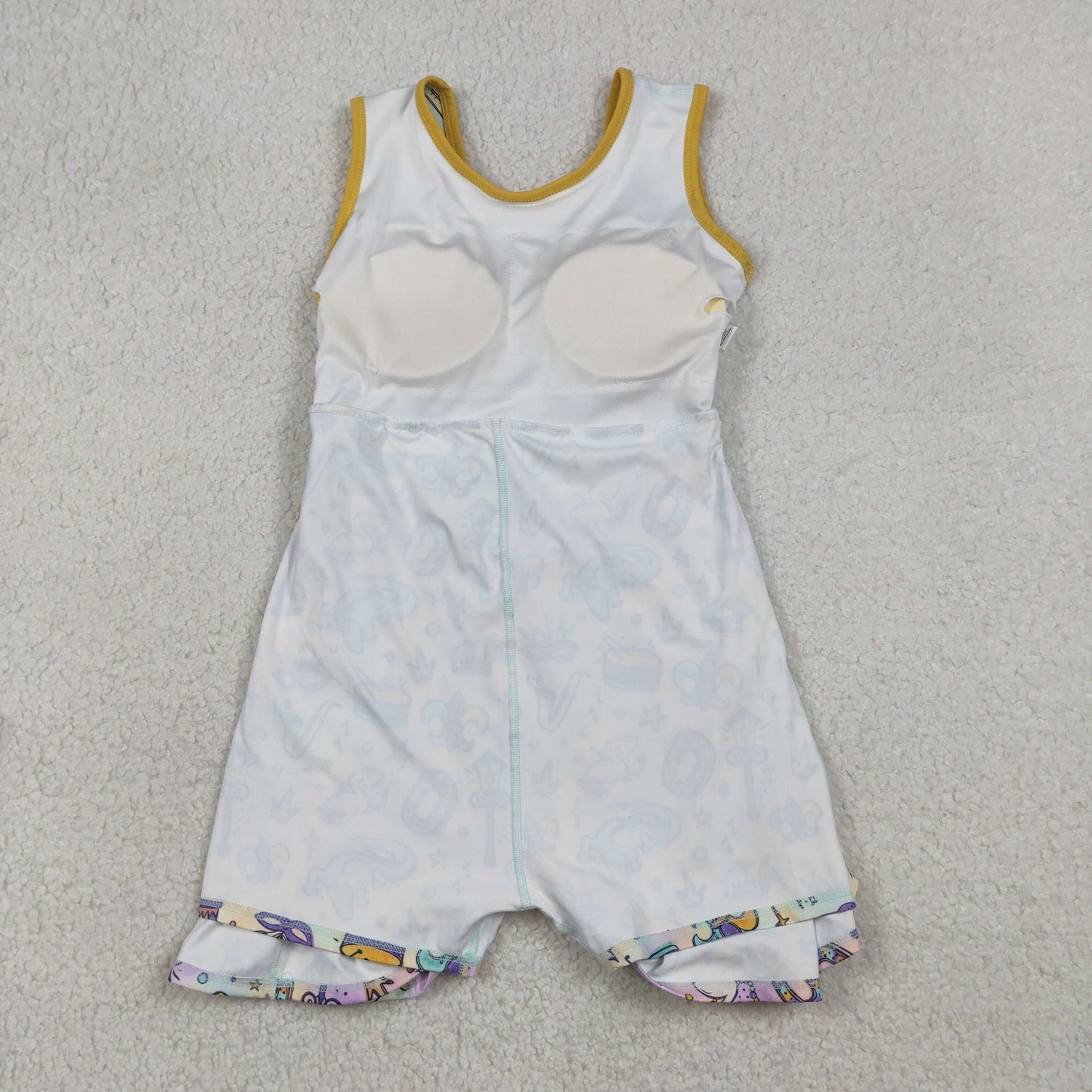 GSD2949 Baby Girls Mask Anchors Mardigras Yoga Active Shorts Knee Length Dresses