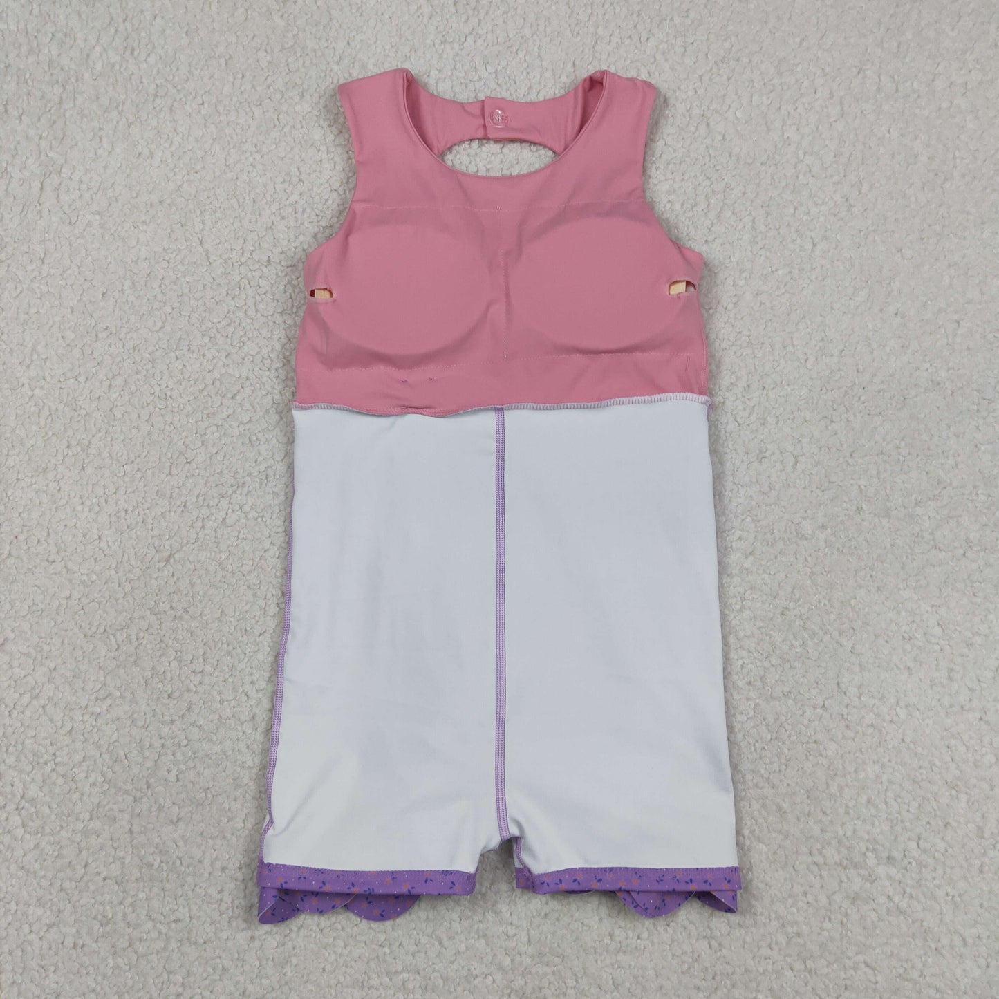 Sibling Baby Girls Sleeveless Bows Shorts Scallop Knee Length Dresses