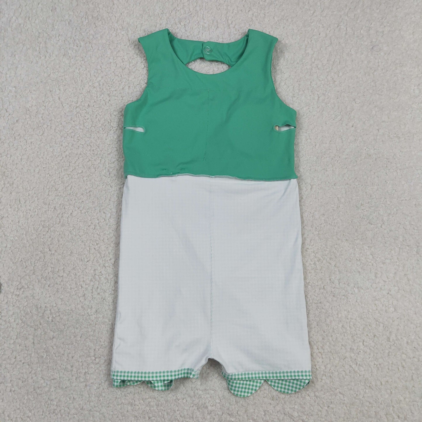 Sibling Baby Girls Sleeveless Bows Shorts Scallop Knee Length Dresses