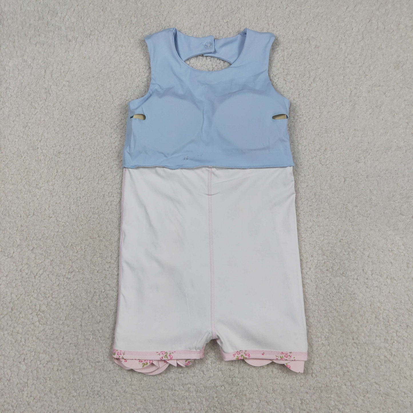 Sibling Baby Girls Sleeveless Bows Shorts Scallop Knee Length Dresses