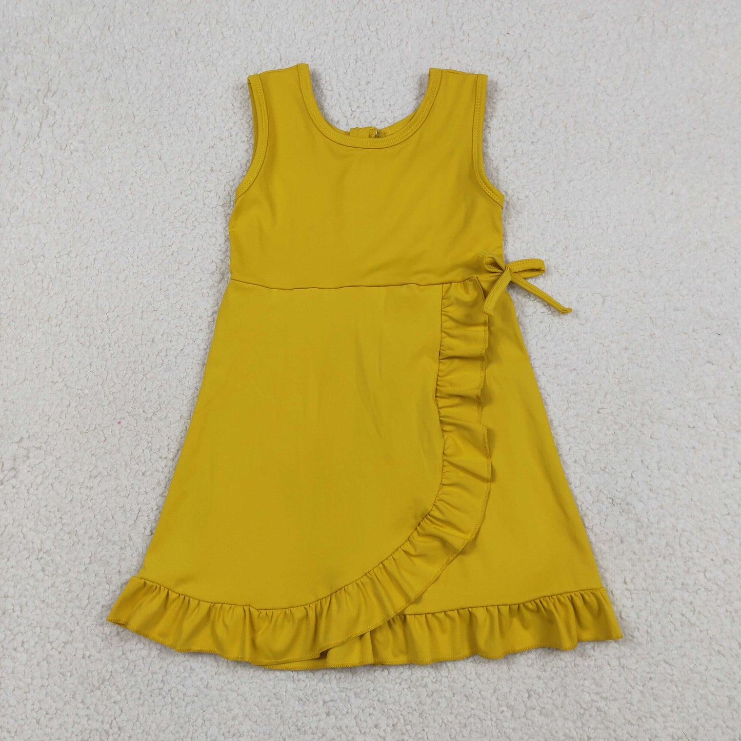 Sibling Baby Girls Sleeveless Yoga Active Ruffle Knee Length Dresses