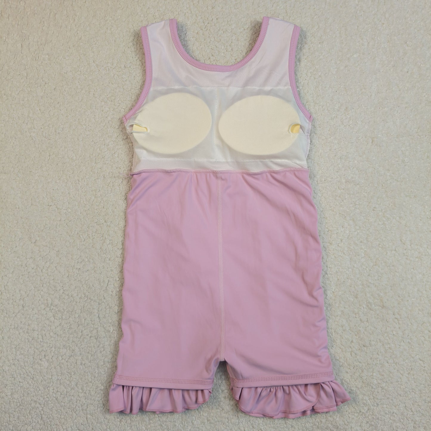 GSD3034 Baby Girls Pink Sleeveless Yoga Active Shorts Ruffle Knee Length Dresses