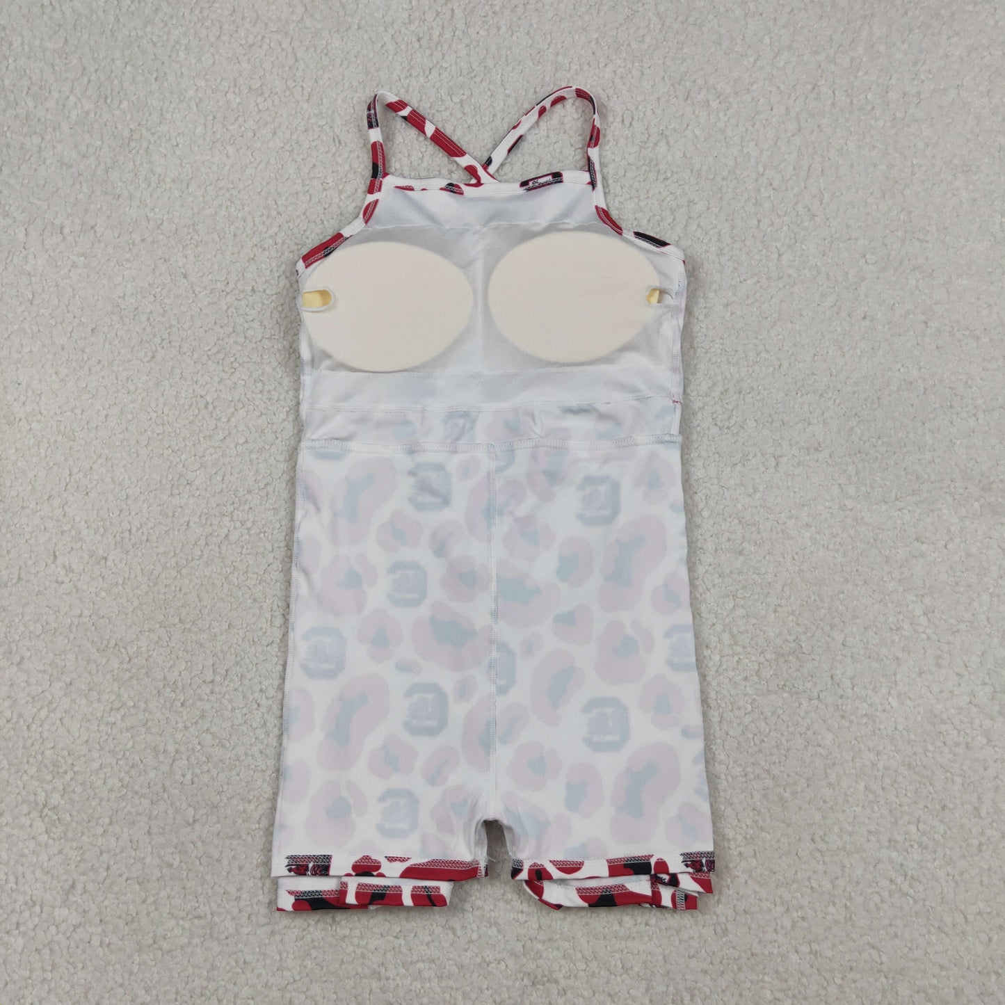 Sibling Baby Girls Strap Leopard Team Yoga Active Short Team Knee Length Dresses