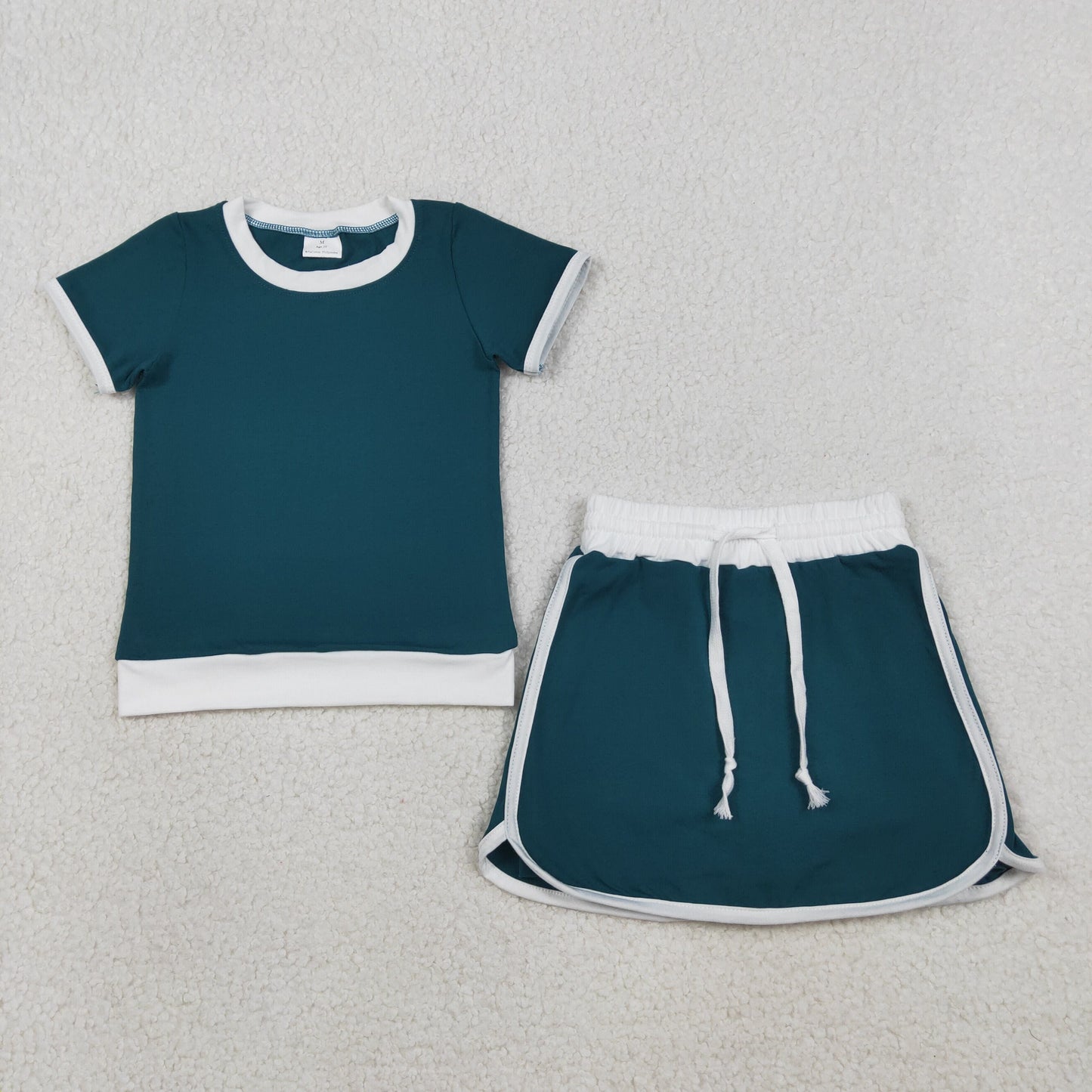 Baby Girls Short Sleeve Shirts Top Skirt Short Cotton Clothes Sets