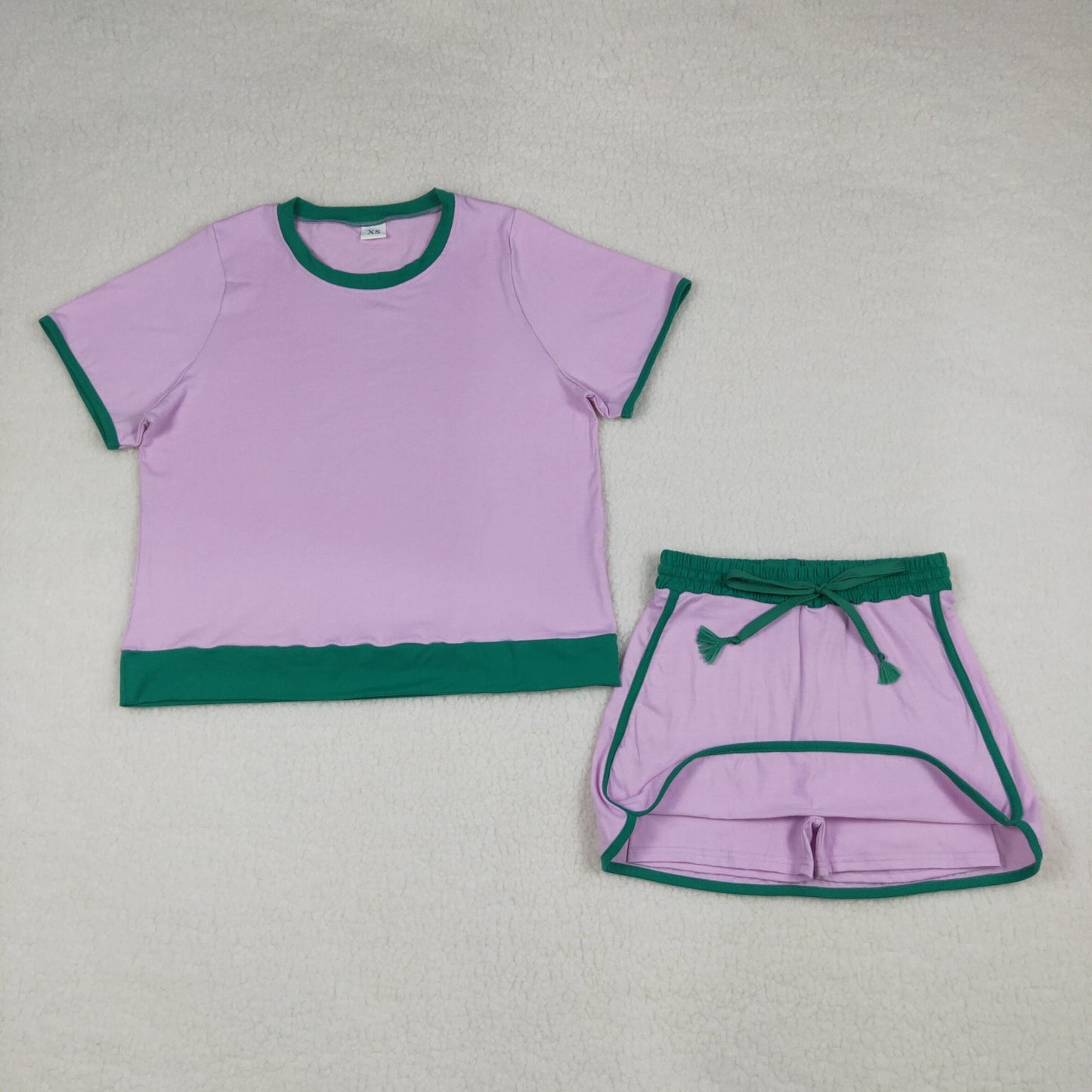 Mama and Me Girls Short Sleeve Top Skirt Short Cotton Clothes Sets