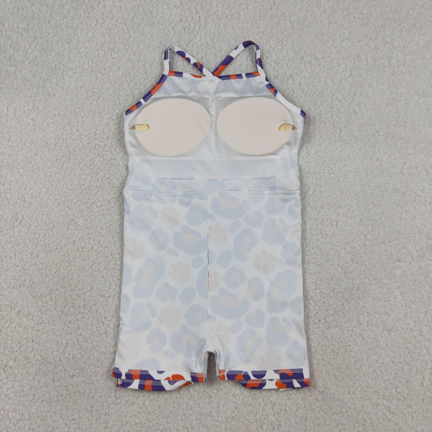 Sibling Baby Girls Strap Leopard Team Yoga Active Short Team Knee Length Dresses