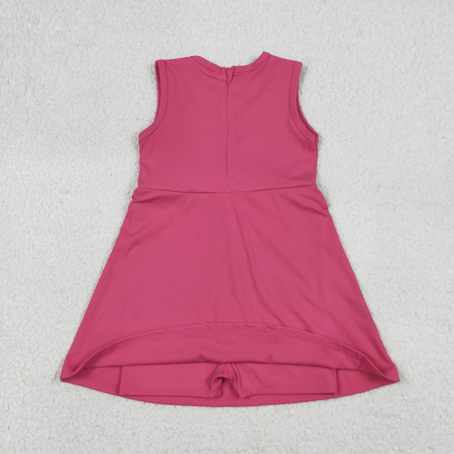 Sibling Baby Girls Sleeveless Back Zip Yoga Active Shorts Knee Length Dresses