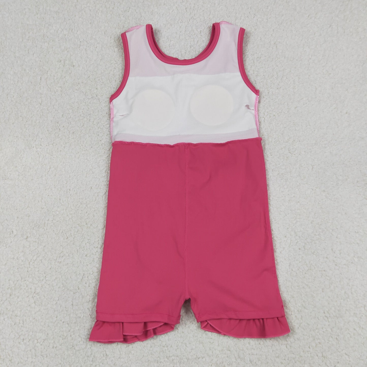 Sibling Baby Girls Sleeveless Yoga Active Shorts Ruffle Knee Length Dresses