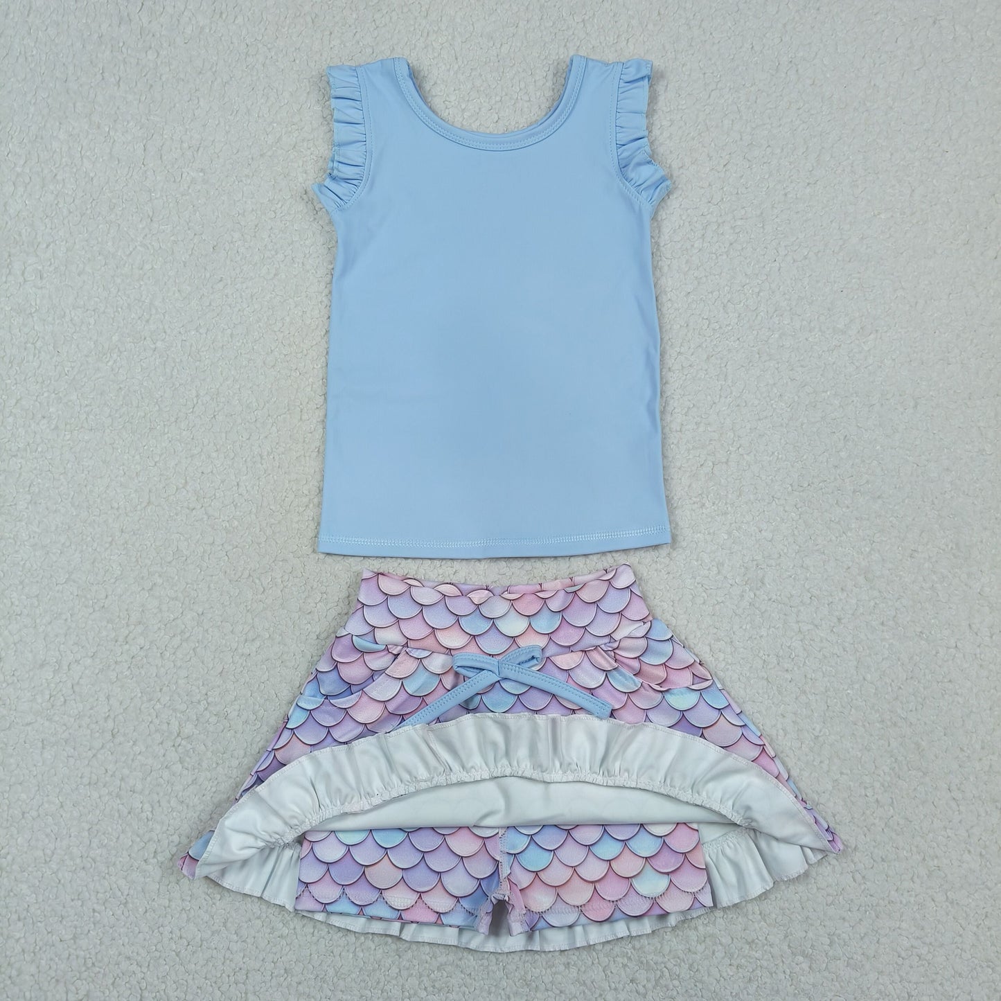 Sibling Baby Girls Sleeveless Vest Top Flowers Shirt Shorts Yoga Active Clothes Sets