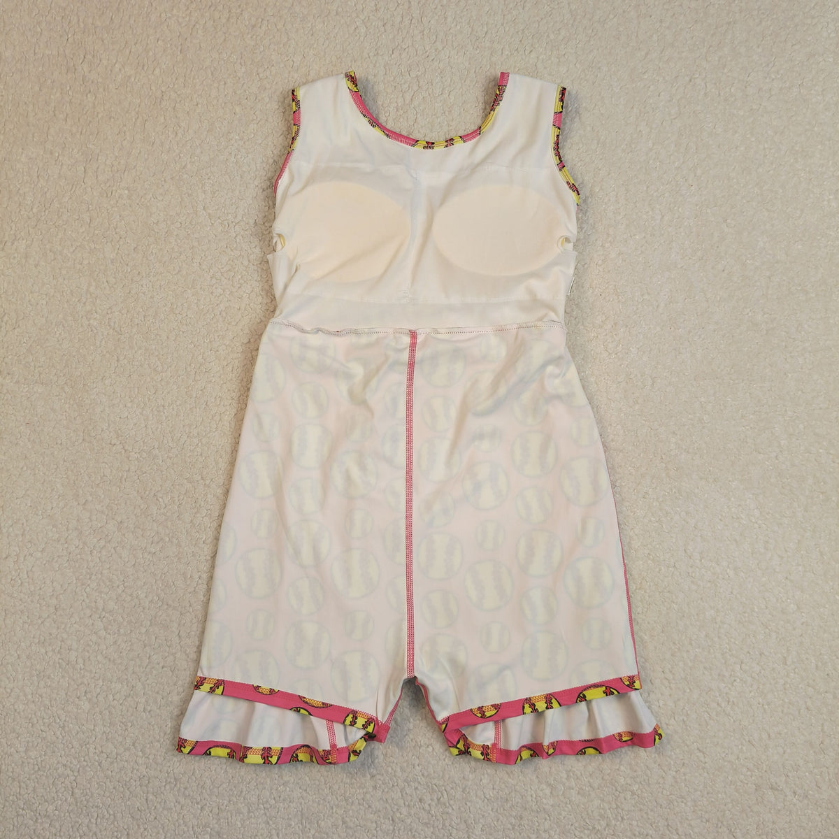 GSD3800 Baby Girls Sleeveless Softballs Plaid Yoga Active Short Knee Length Dress