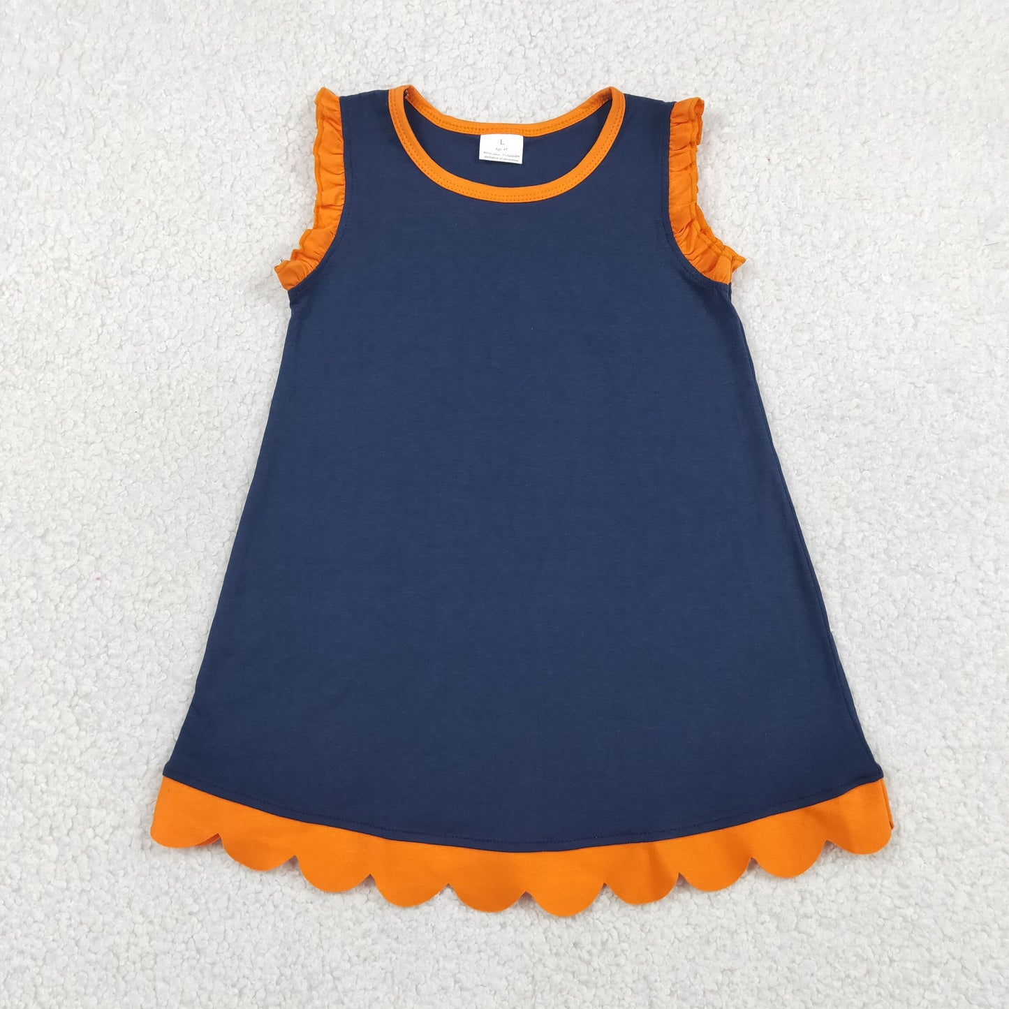 Sibling Baby Girls Colorful Vests Top Scallop Skirt Short Yoga Active Set Knee Length Dresess