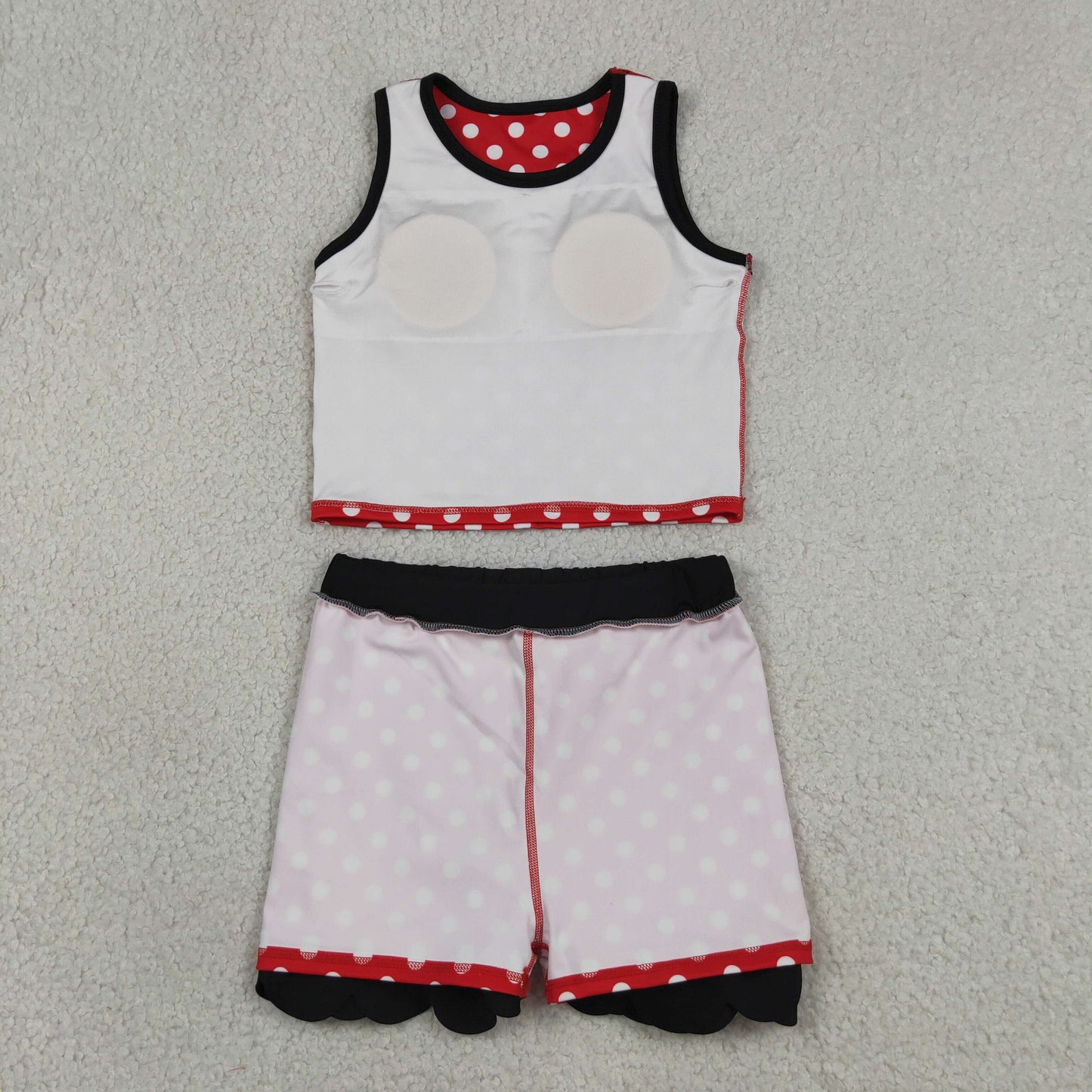Sibling Baby Girls Sleeveless Vests Top Scallop Skirt Short Yoga Active Clothes Set