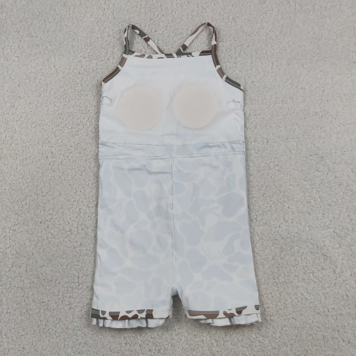 GSD4117 Baby Girls Strap Ducks Dogs Deer Hunting Yoga Active Short Ruffle Knee Length Dress