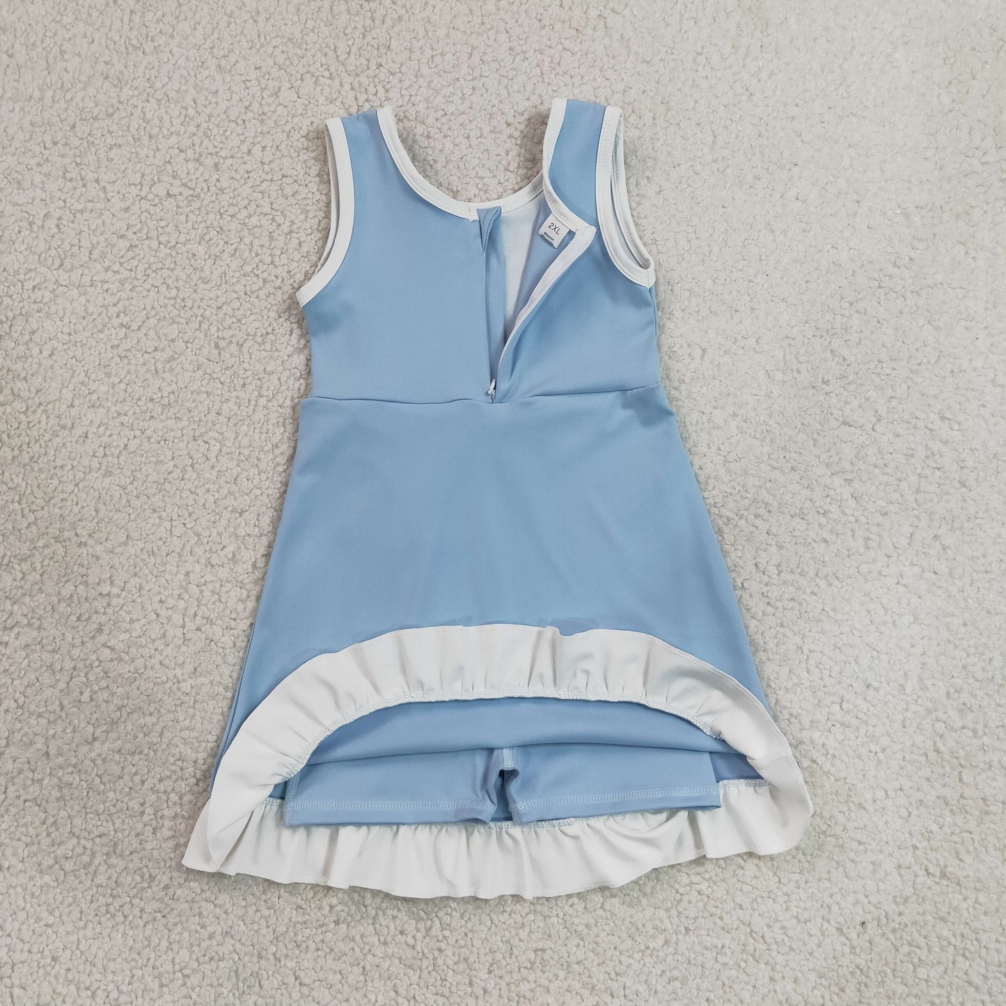 Sibling Baby Girls Sleeveless Yoga Active Ruffle Knee Length Dresses