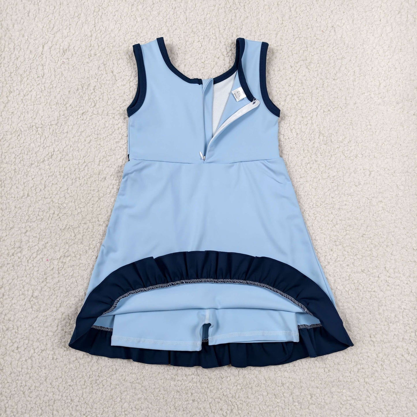 Sibling Baby Girls Sleeveless Yoga Active Ruffle Knee Length Dresses