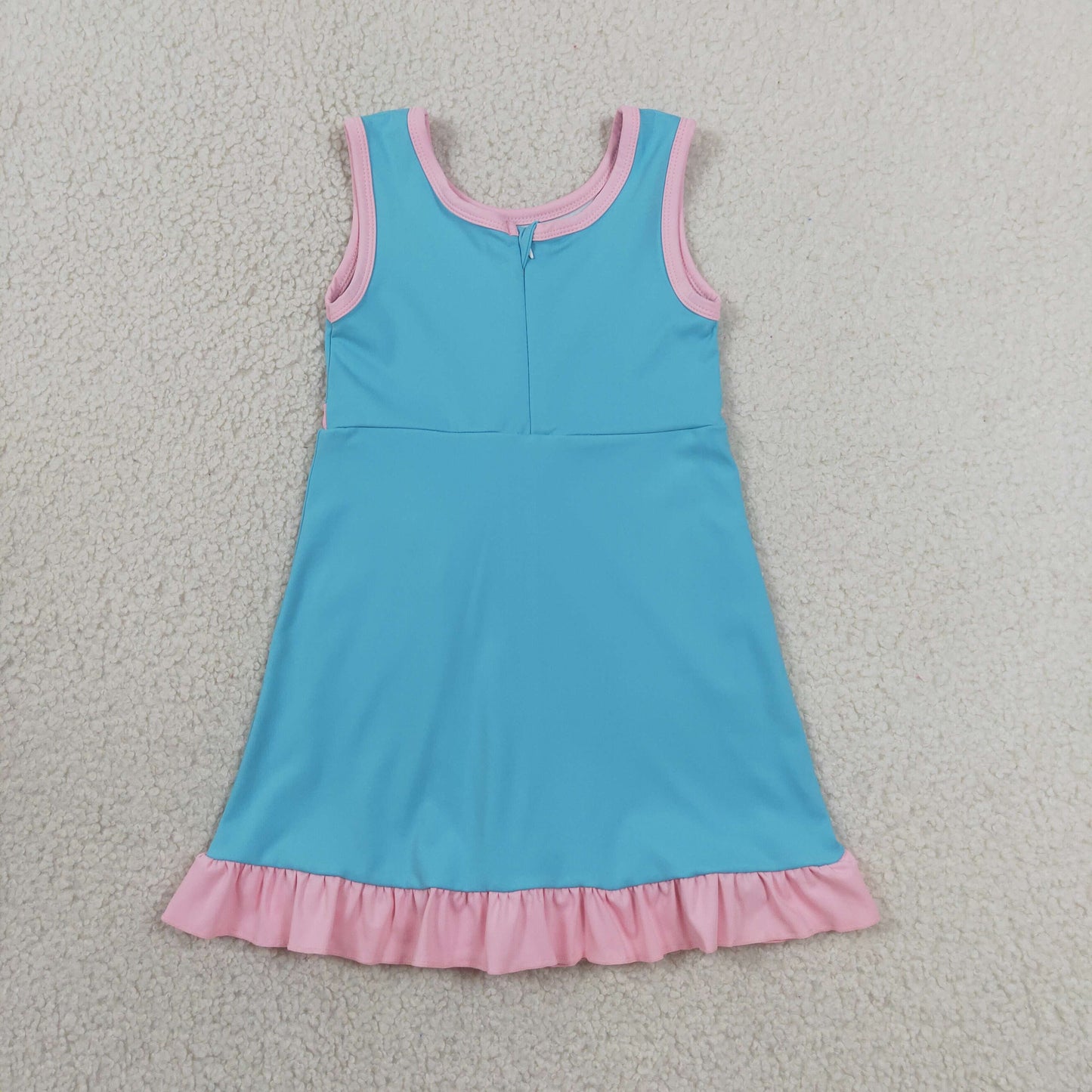 Sibling Baby Girls Sleeveless Yoga Active Ruffle Knee Length Dresses