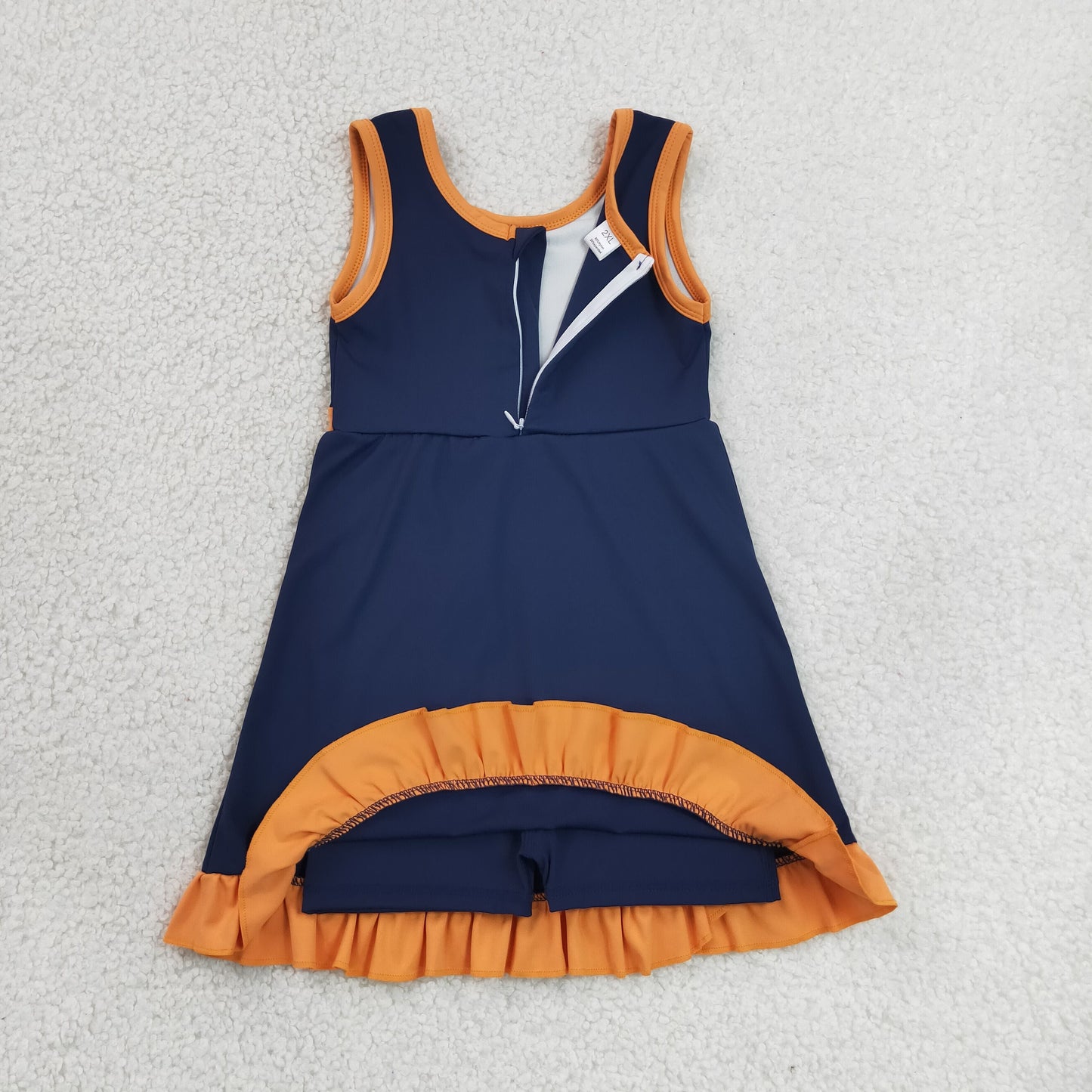 Sibling Baby Girls Sleeveless Yoga Active Ruffle Knee Length Dresses