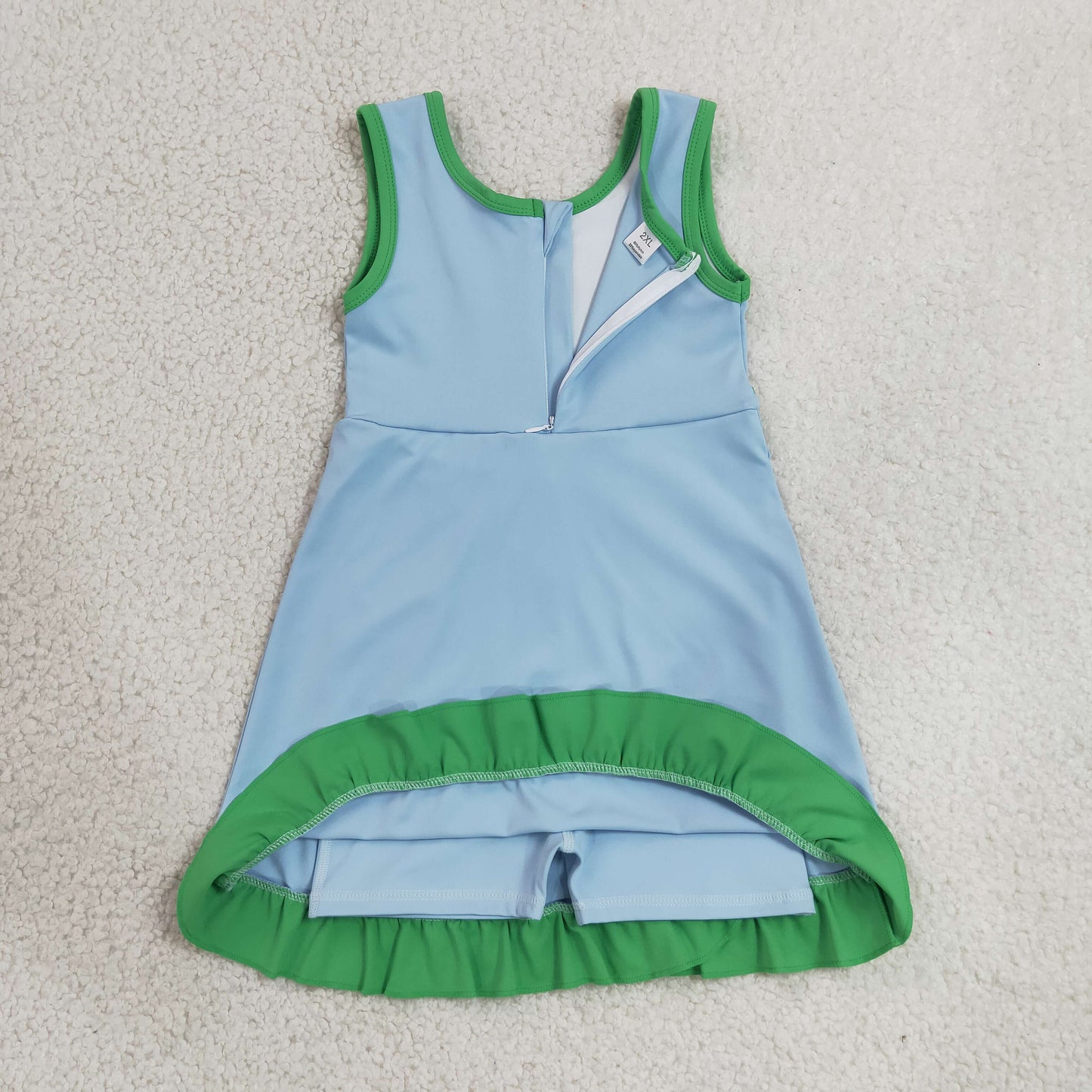 Sibling Baby Girls Sleeveless Yoga Active Ruffle Knee Length Dresses