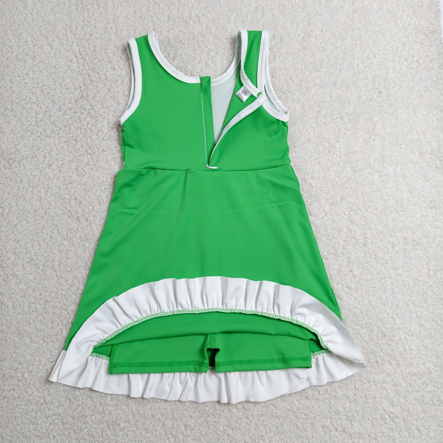 Sibling Baby Girls Sleeveless Yoga Active Ruffle Knee Length Dresses