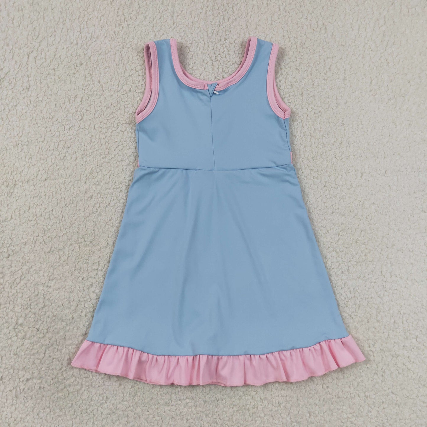 Sibling Baby Girls Sleeveless Yoga Active Ruffle Knee Length Dresses