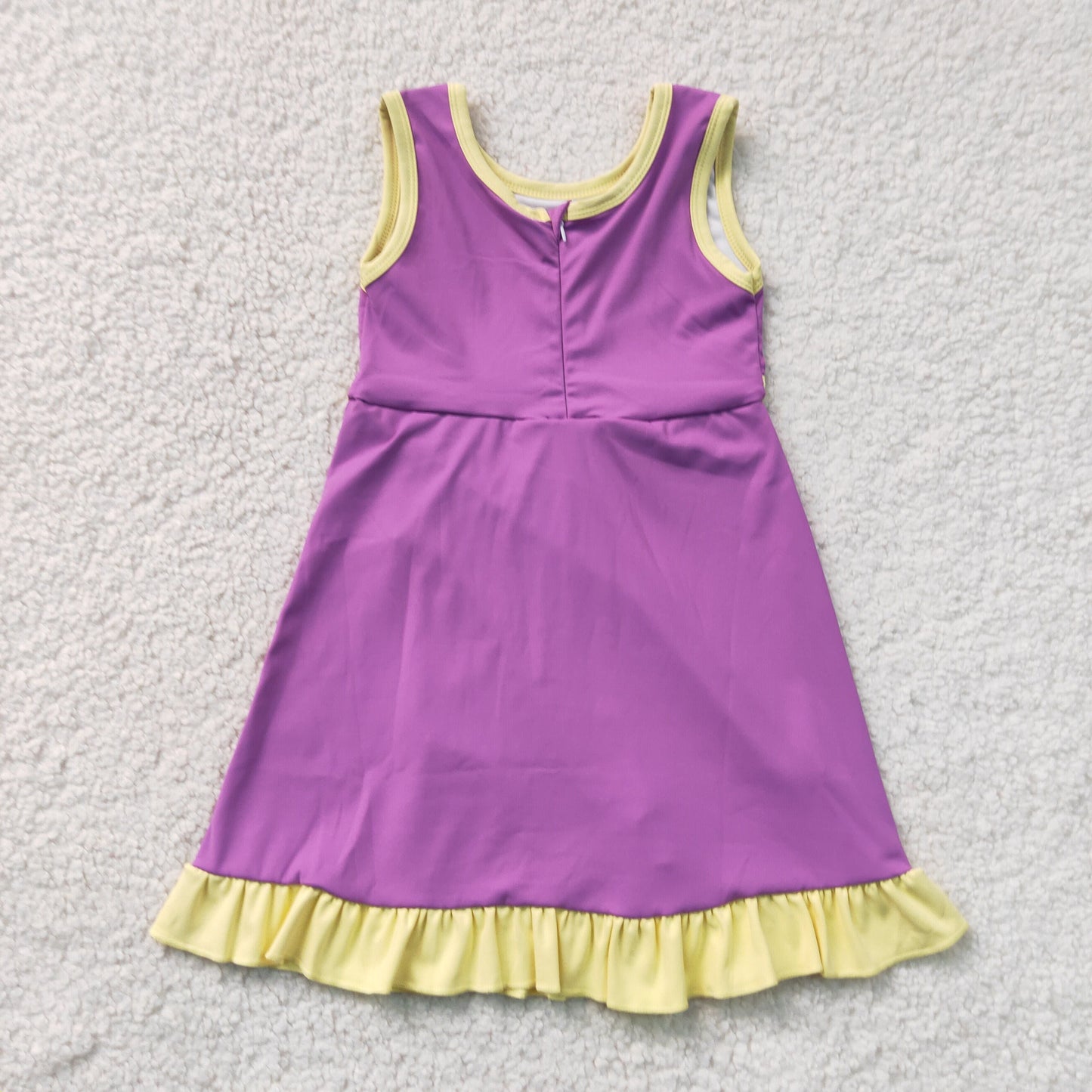 Sibling Baby Girls Sleeveless Yoga Active Ruffle Knee Length Dresses