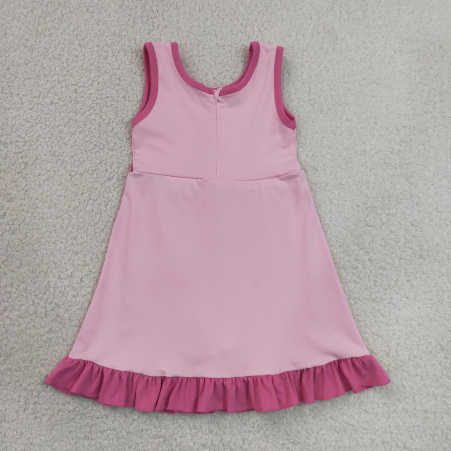 Sibling Baby Girls Sleeveless Yoga Active Ruffle Knee Length Dresses