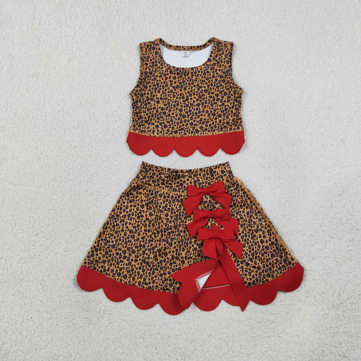 Sibling Baby Girls Sleeveless Vests Skirt Short Yoga Active Scallop Clothes Sets