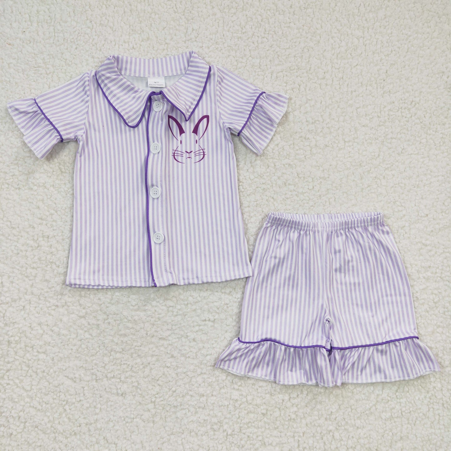Sibling Baby Kids Rabbit Easter Pajamas Shorts Sets