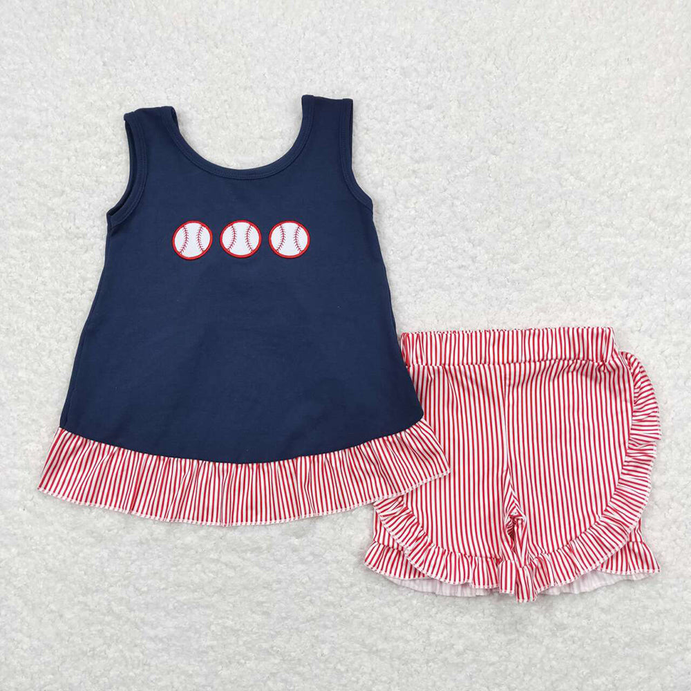 GSSO0405 baby girl clothes baseball girl summer outfit