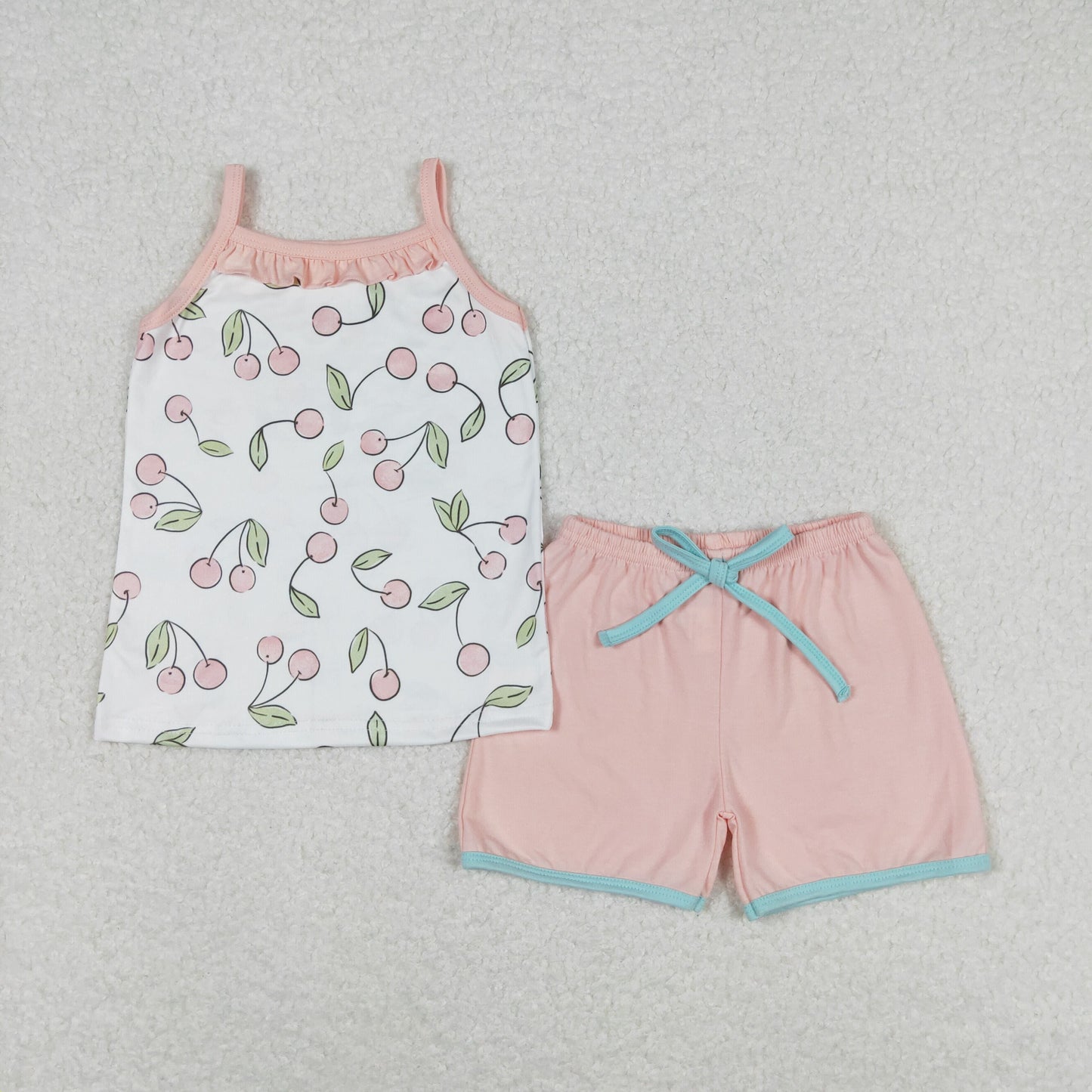 Sibling Baby Girls Straps Floral Top Shorts Summer Clothes Sets