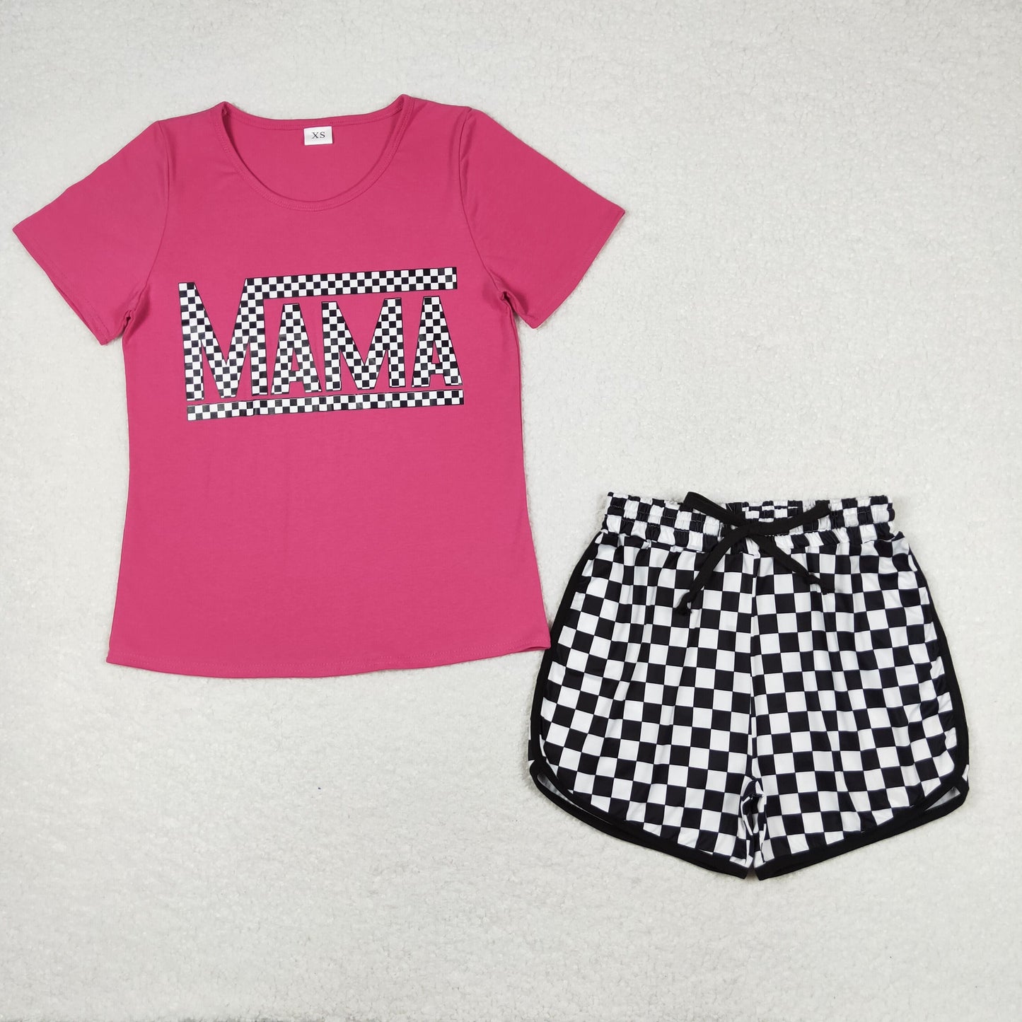 Sibling Adult Women Short Sleeve Tops Shorts Pajamas Sets