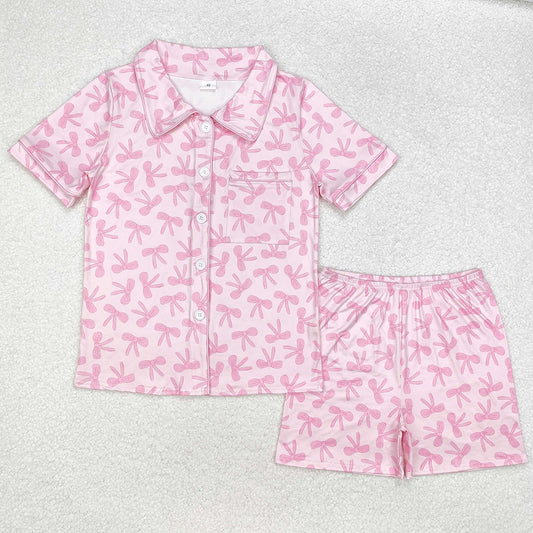 GSSO1535   adult women pajamas bows summer lounge wear sets
