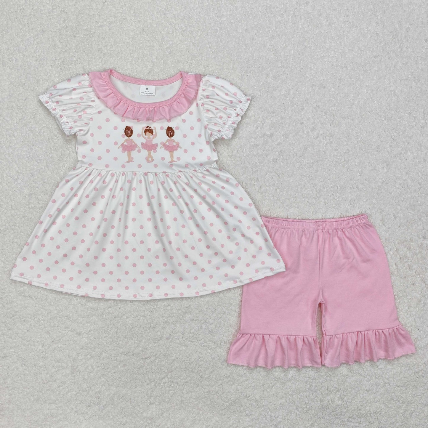 Sibling Baby Girls Short Sleeves Flowers Tunic Top Ruffle Shorts Clothes Sets