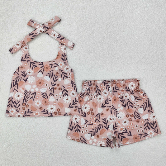 GSSO1870 baby girl clothes leopard print  toddler girl summer outfit